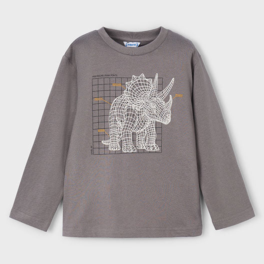 Mayoral L/s t-shirt glow in the dark Grey 4088
