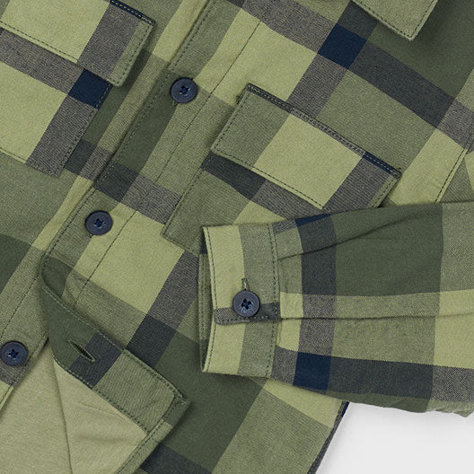 Mayoral Checked overshirt Olive 4123