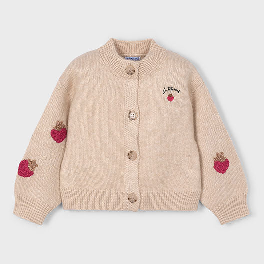 Mayoral Fantasy knit cardigan Sesame 4309