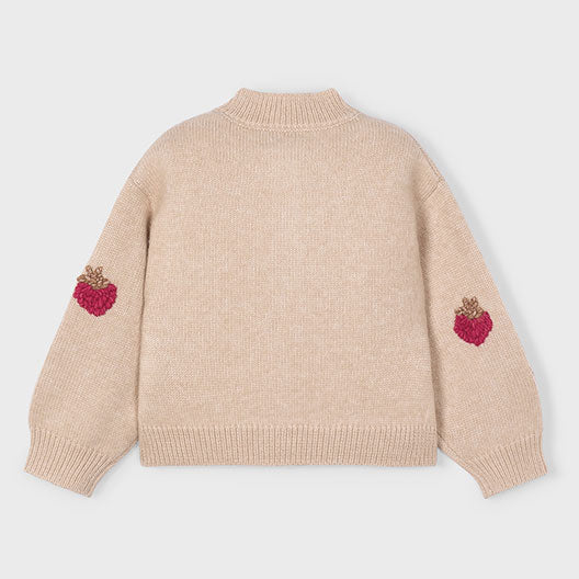 Mayoral Fantasy knit cardigan Sesame 4309