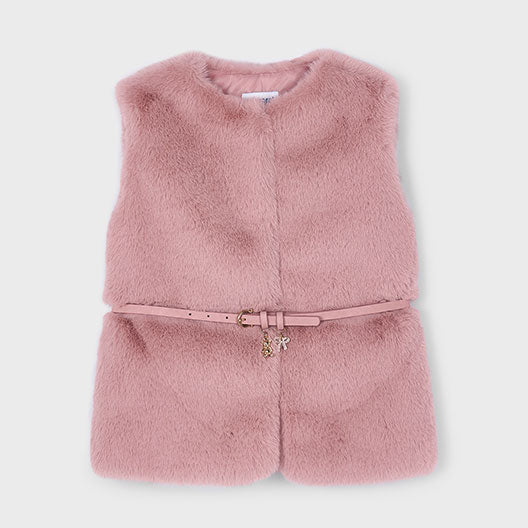 Mayoral Fur vest with belt Makeup 4315