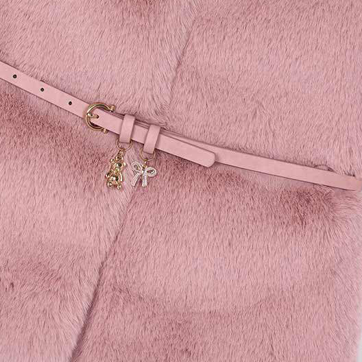 Mayoral Fur vest with belt Makeup 4315