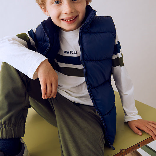 Mayoral Pant t-shit vest set Blue-olive 4607