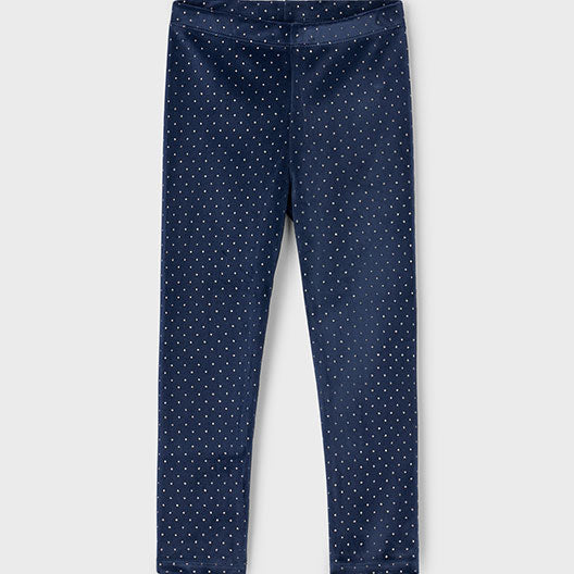 Mayoral Print velvet leggings Navy 4715