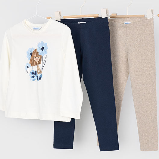 Mayoral 2pc leggings set Navy 4724