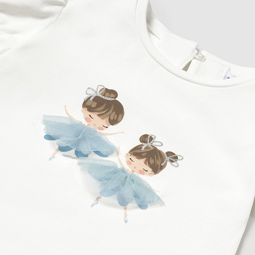 Mayoral Baby Girls S/S T-Shirt Natur-Skyb 1041