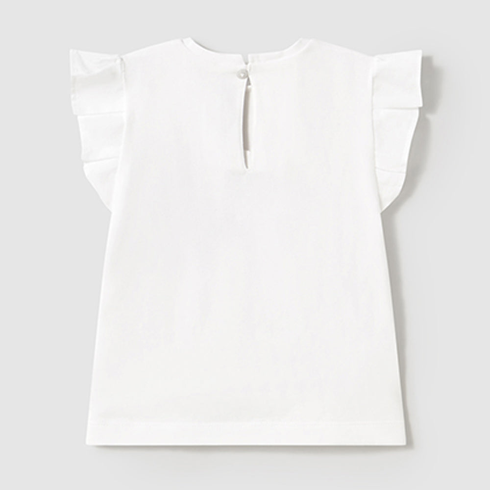 Mayoral Baby Girls S/S T-Shirt White 1042