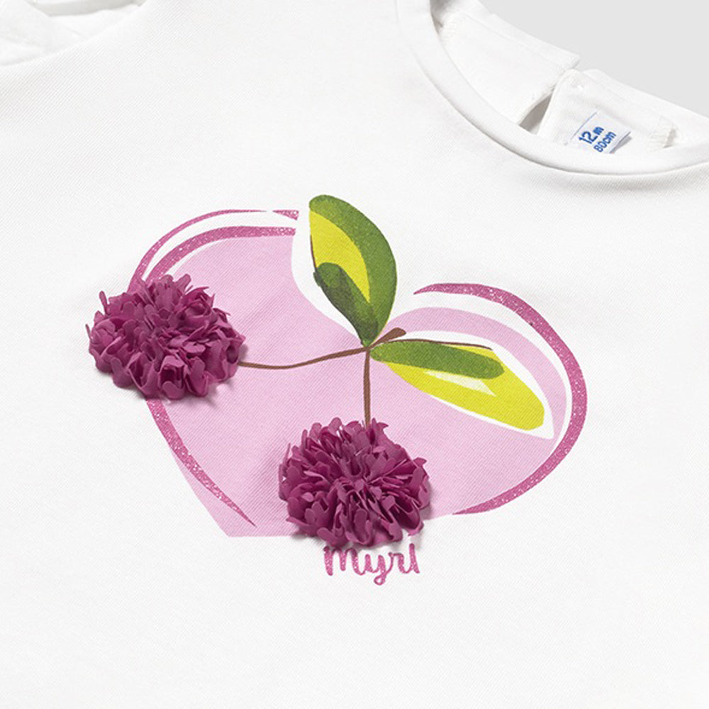 Mayoral Baby Girls S/S T-Shirt White 1042