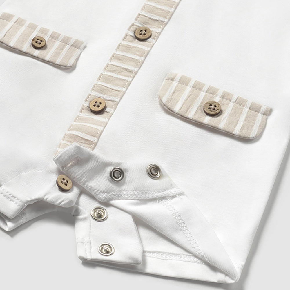 Mayoral Baby Boys 2 Bodysuit Set Wht-Frappe 1705