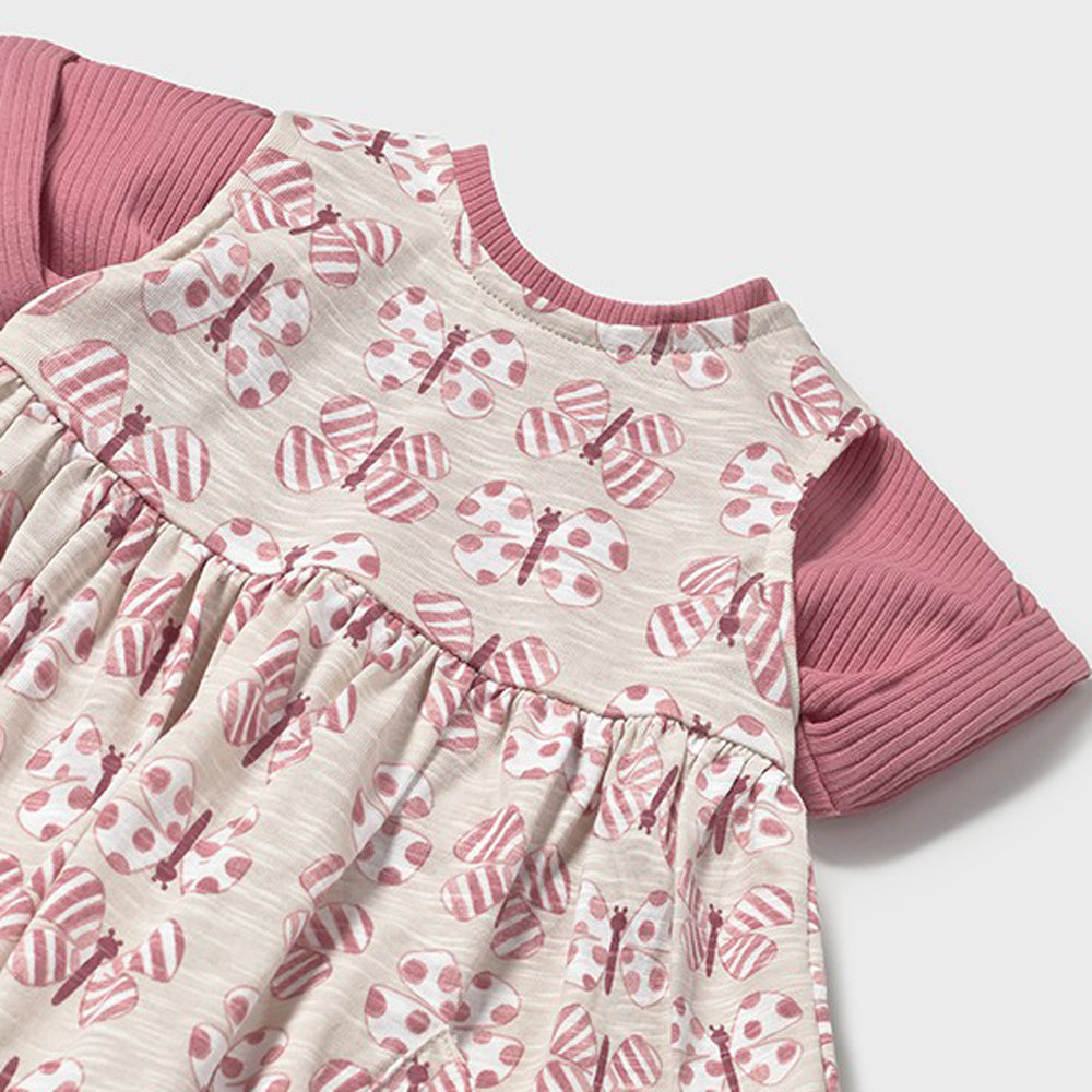 Mayoral Baby Girls Dress 2 Pieces Blush 1918