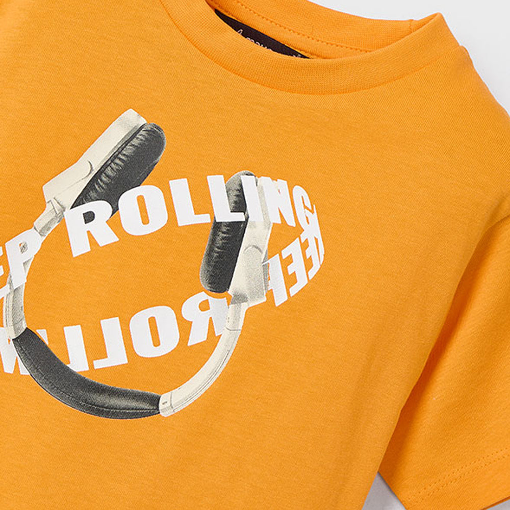Mayoral Boys 2 S/S T-Shirt Set Orange 3040