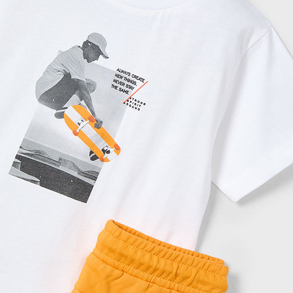 Mayoral Boys Knit Set Orange 3607
