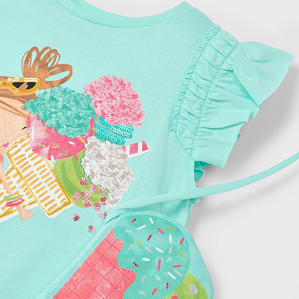 Mayoral Girls Dress Aqua 3940