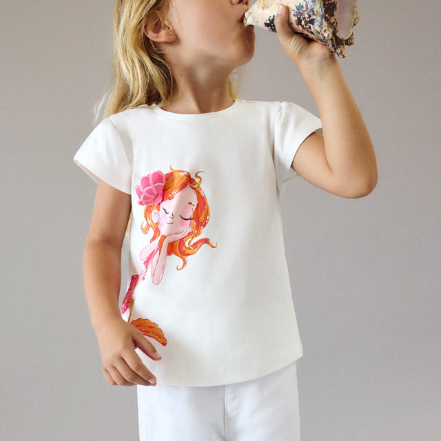 Mayoral White Basic twill shorts 234