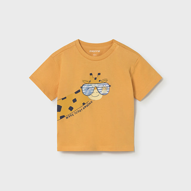 Mayoral Peach Lenticular T-Shirt Short Sleeve 1009
