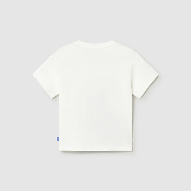 Mayoral cream Short Sleeve T-Shirt 1011