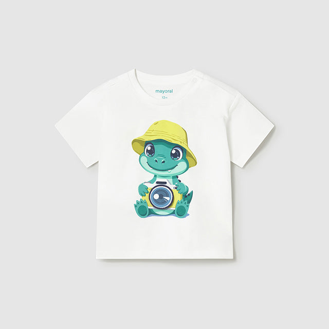Mayoral White shirt with camera apliqque 1016