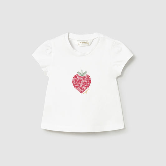 Mayoral White Short Sleeve t-shirt 1076