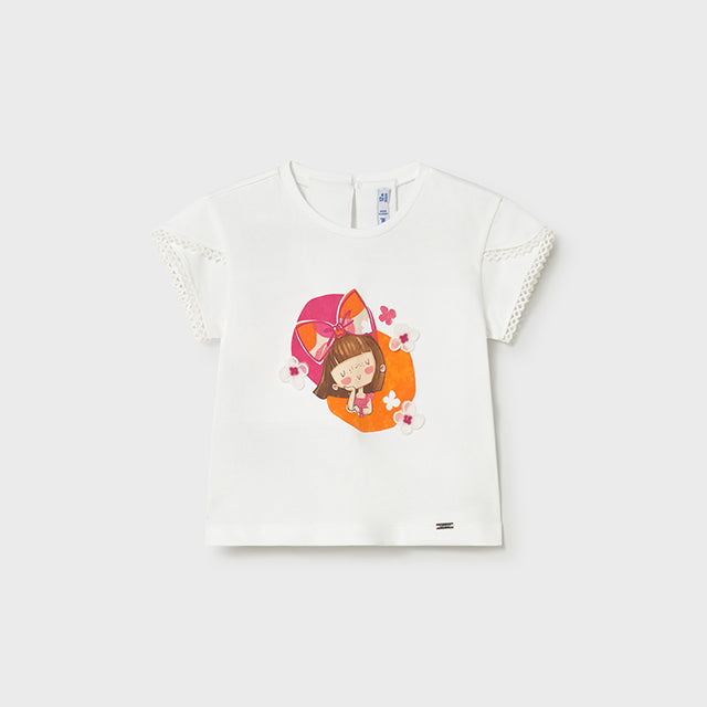 Mayoral White Short Sleeve T-Shirt 1079