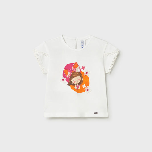 Mayoral White Short Sleeve T-Shirt 1079