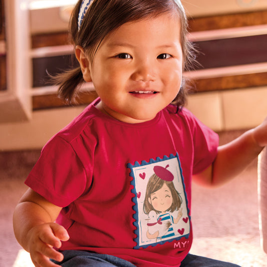 Mayoral Red Short Sleeve T-Shirt w/ headband 1081