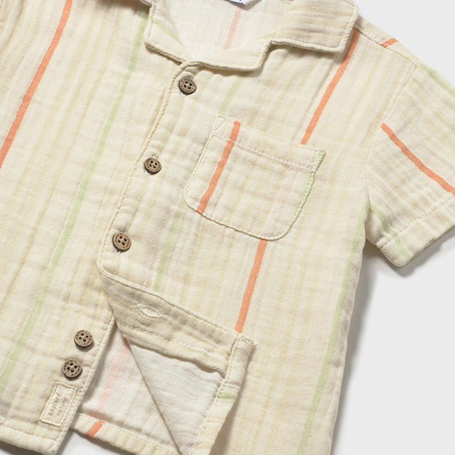 Mayoral Stripes Short Sleeve shirt 1113