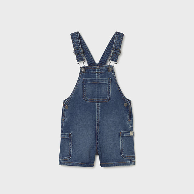 Mayoral Medium soft denim short overall 1659