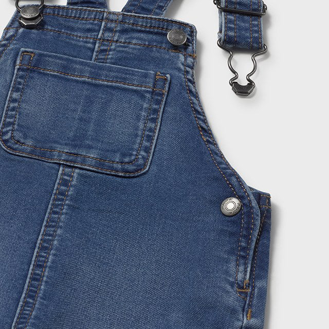 Mayoral Medium soft denim short overall 1659
