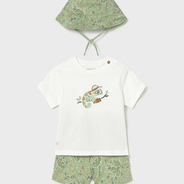 Mayoral matcha Knit set w/ bucket hat 1667