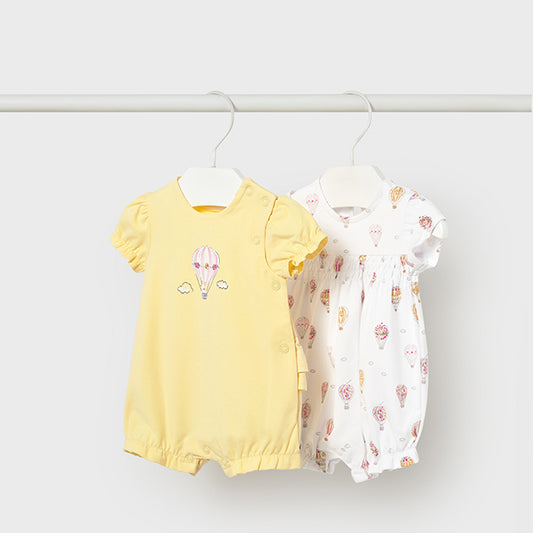 Mayoral Sunny Set of 2 short rompers 1705