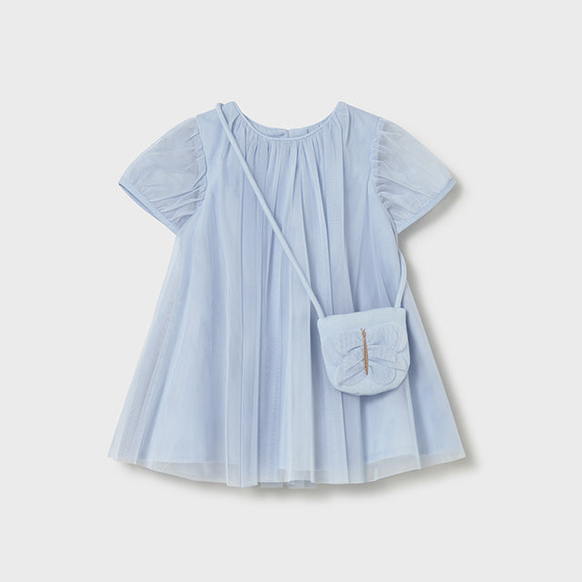 Mayoral Sky tulle dress w/ bag 1917