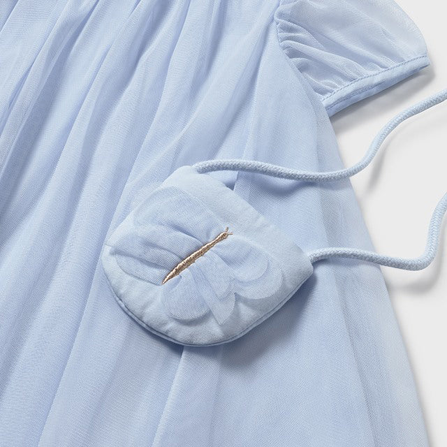 Mayoral Sky tulle dress w/ bag 1917