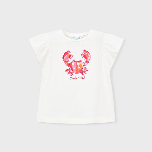 Mayoral fuschia Short Sleeve T-Shirt 3007