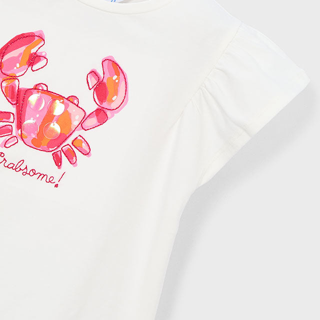 Mayoral fuschia Short Sleeve T-Shirt 3007