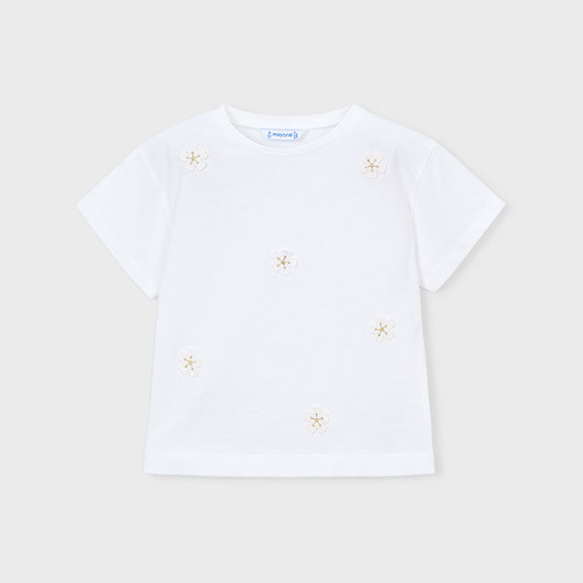 Mayoral White Short Sleeve T-Shirt 3013
