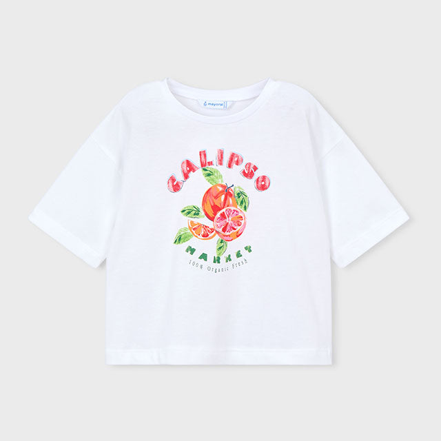 Mayoral Wht-Persmn Short Sleeve T-Shirt 3016