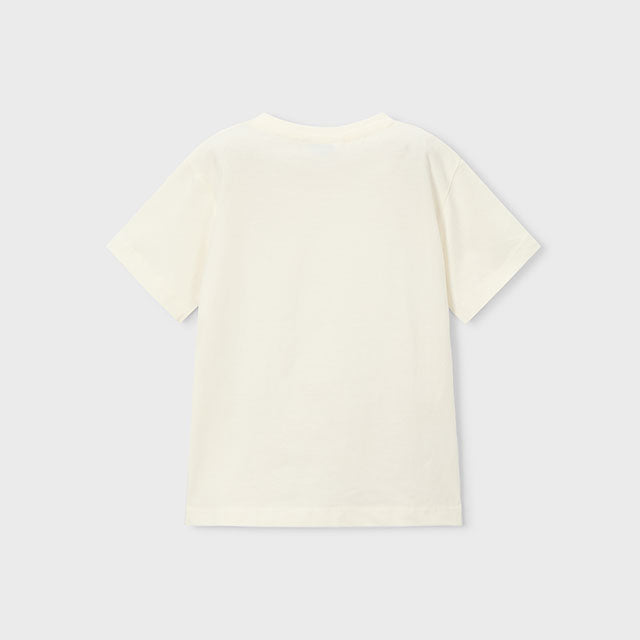 Mayoral Cream Lenticular T-Shirt Short Sleeve 3065