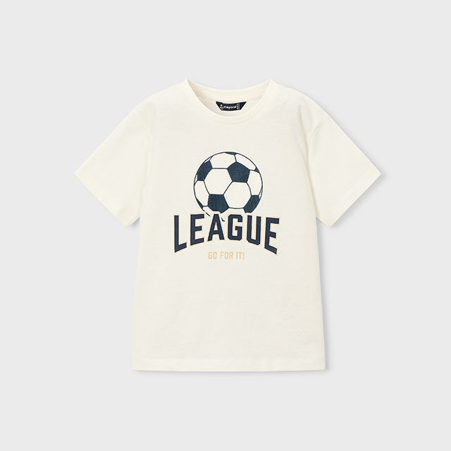 Mayoral Cream Shirt "league" applique 3074