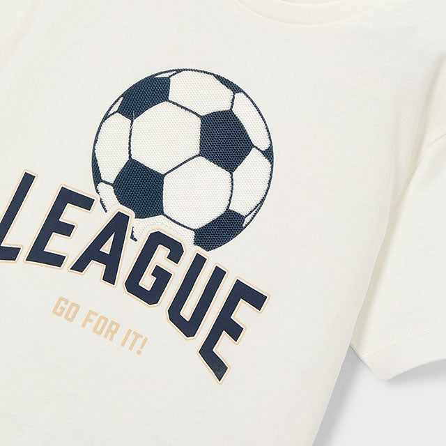 Mayoral Cream Shirt "league" applique 3074