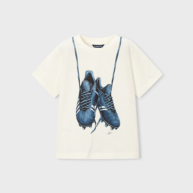 Mayoral Cream Short Sleeve shoes shirt 3075