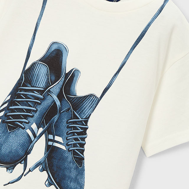 Mayoral Cream Short Sleeve shoes shirt 3075