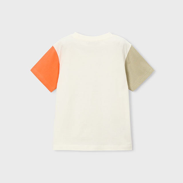 Mayoral Cream-Oran Short Sleeve T-Shirt 3076