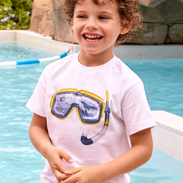 Mayoral White Short Sleeve T-Shirt 3081