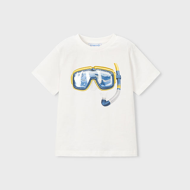 Mayoral White Short Sleeve T-Shirt 3081