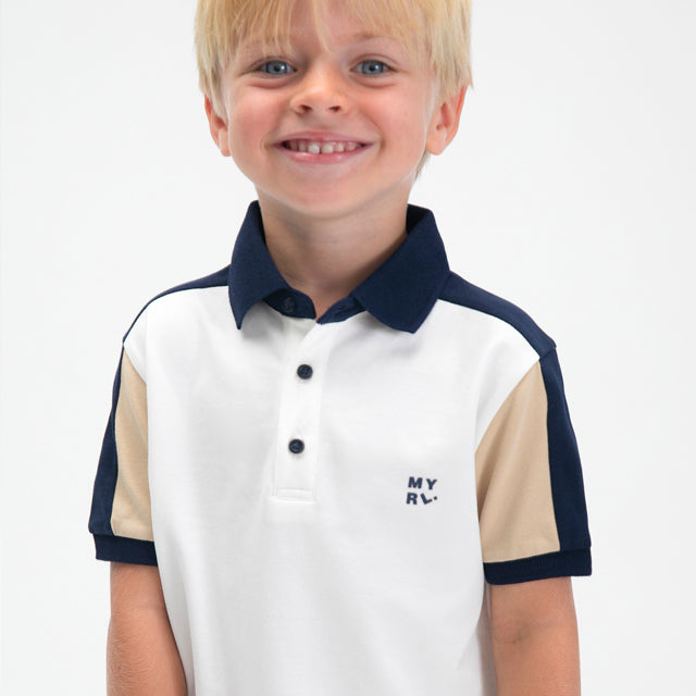 Mayoral cream Short Sleeve polo 3109