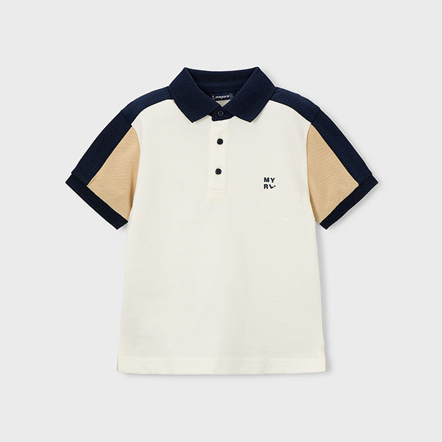 Mayoral cream Short Sleeve polo 3109