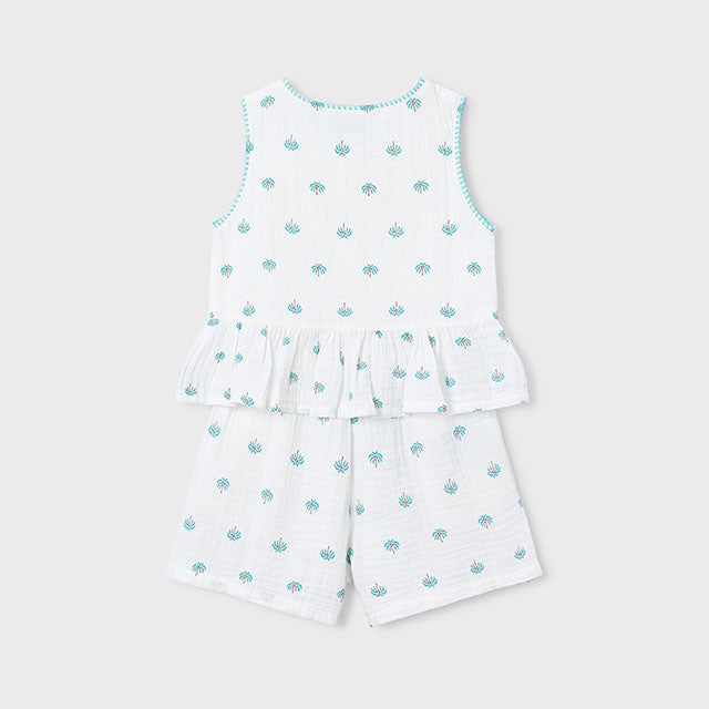 Mayoral Natural Printed shorts set 3229