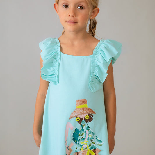 Mayoral Ocean Flounces dress 3943