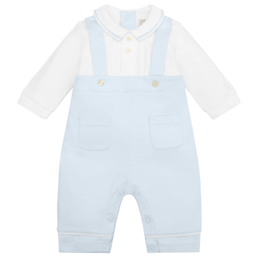 Emile Et Rose Kingsley Blue Bft 2In1 Dungaree With Braces, Pockets & Pleats 2620PB