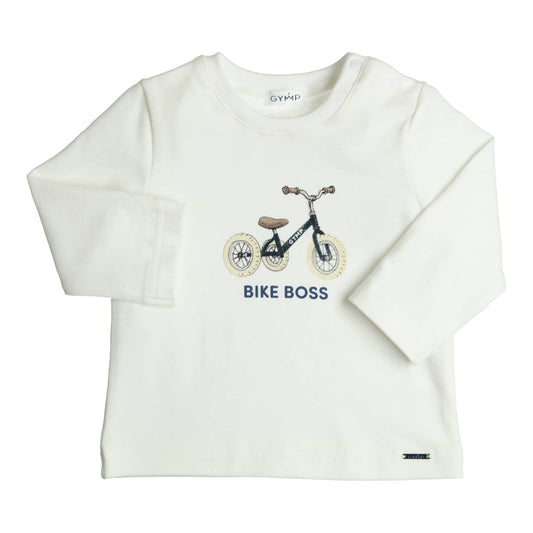 GYMP Boys Aerodoux Longsleeve Off White/Navy 352-6682-20 – front view